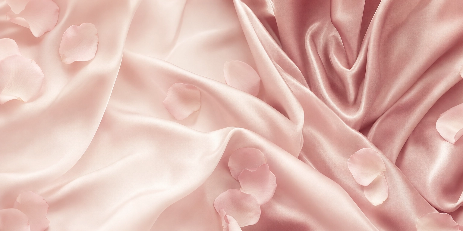 Soie et pétales de roses